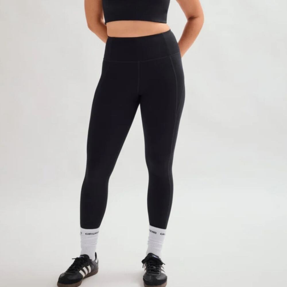 Girlfriend Collective Compressive 7/8 High-Rise Leggings Black Small NWT